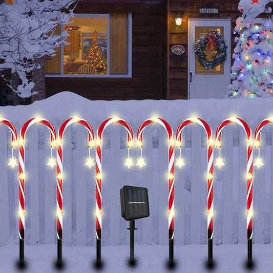 Outdoor candy cane light